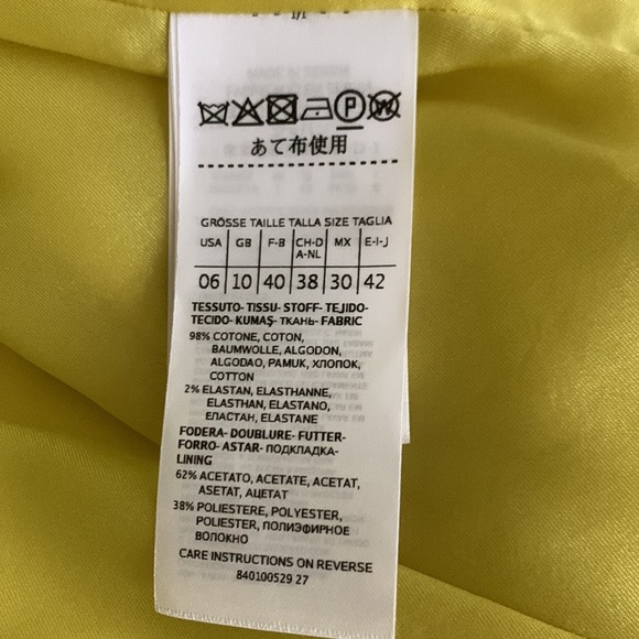 Max & Co informal blazer. High quality manufacture. Acid yellow. Size 6 small. - Picture 5 of 8